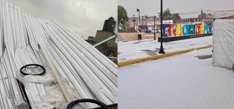 Granizada sorprende a municipios poblanos y deja severos daños materiales