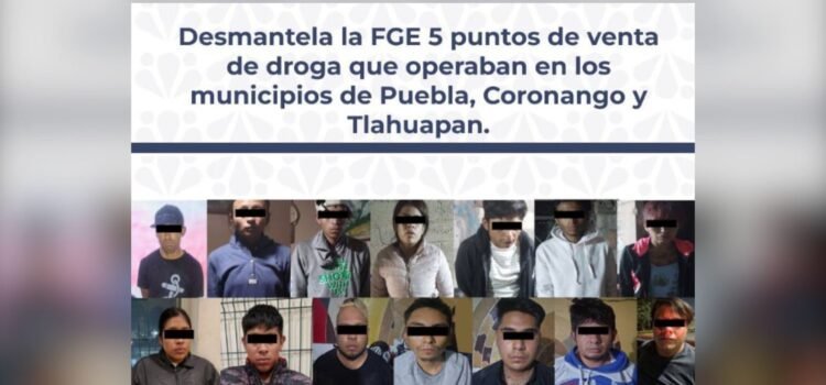 Detienen a 14 personas y aseguran más de 300 dosis de droga en Puebla Detienen a 14 personas y aseguran más de 300 dosis de droga en Puebla