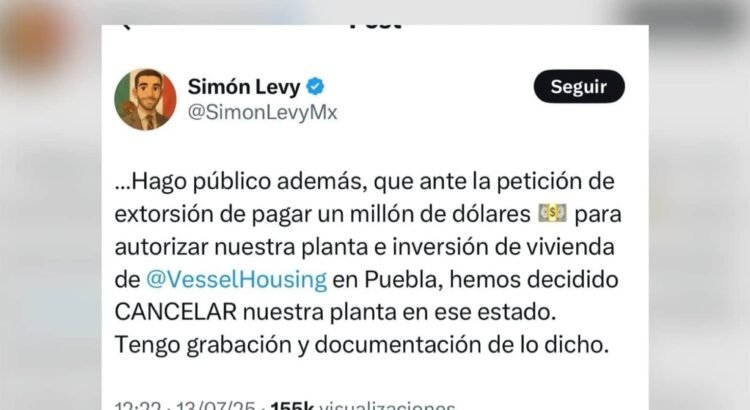 Vessel Housing niega proyecto y extorsión en Puebla
