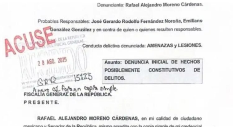 Denunció Alejandro Moreno a Gerardo Fernández Noroña
