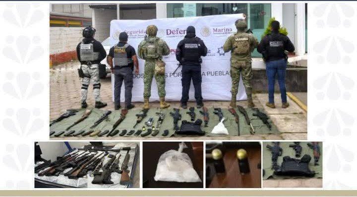 Decomisan arsenal en inmueble ligado a “El Bukanas” en Puebla